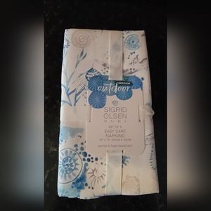 Sigrid Olsen Home set of 6 Easy Care Napkins Seaside Motif 18"× 18" New